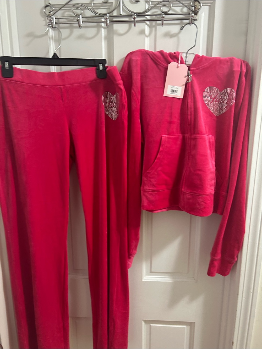 NWT Juicy Couture Track Suit sweatsuit women’s vixen pink large
